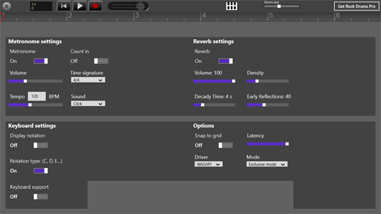 Rock Drums Lite screenshot 2