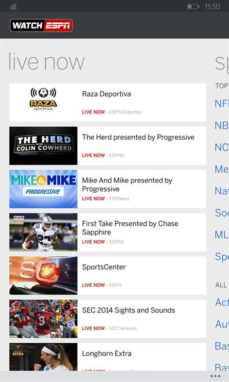WatchESPN for Windows 10 free download on 10 App Store