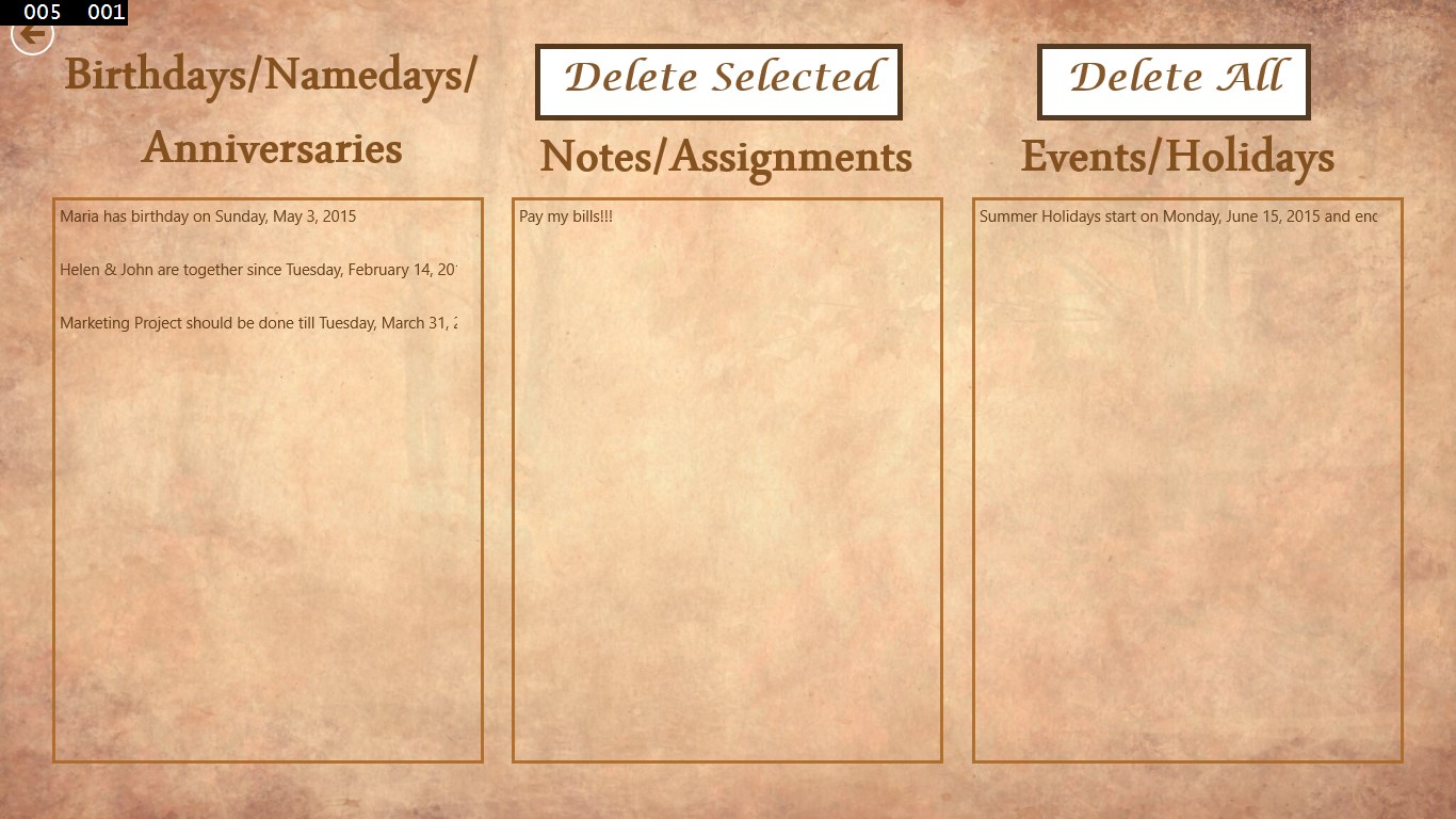 Mr. Reminder screenshot