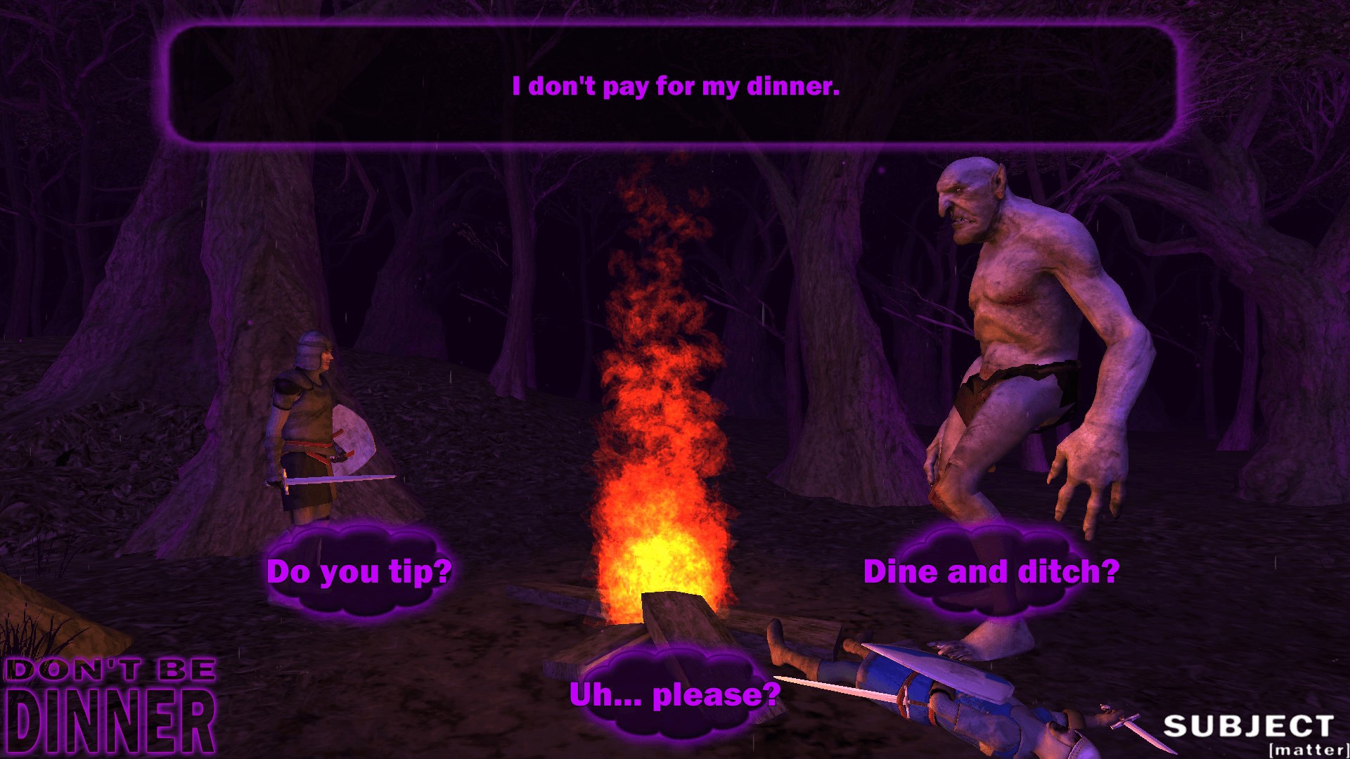 Choose carefully, two choices decide your fate.