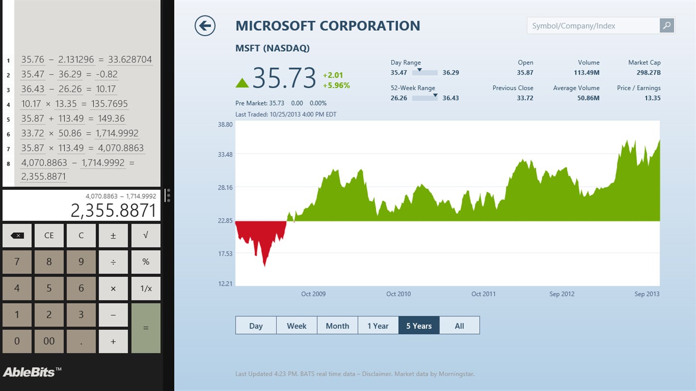 #3. Calculator with History (Windows) 由: Add-in Express