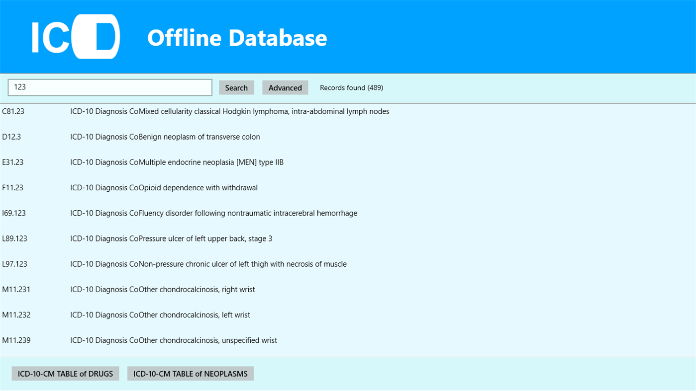 #4. ICD9/ICD10 Offline Database (Windows) By: Ray Adams