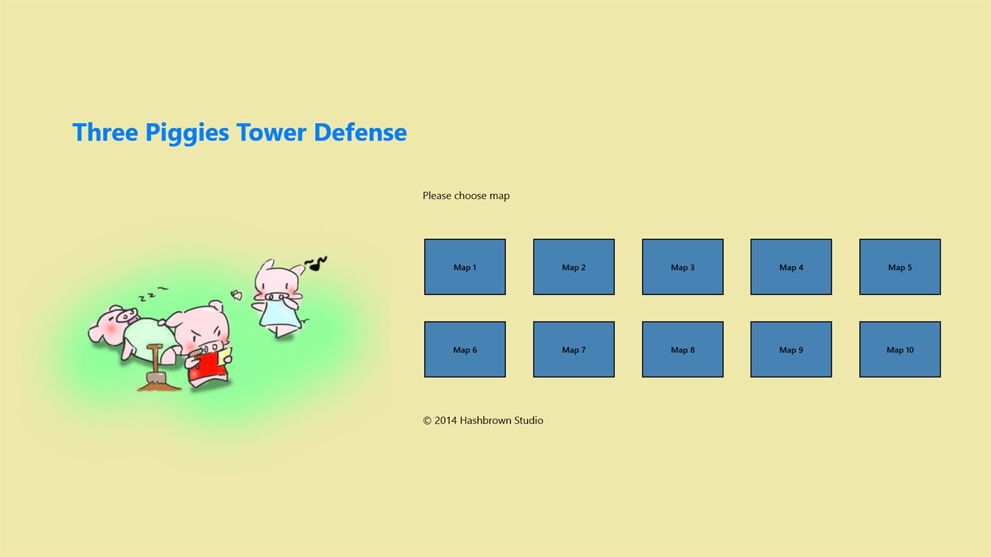 #3. Three Piggies Tower Defense (Windows) 来自: Hashbrown Studio