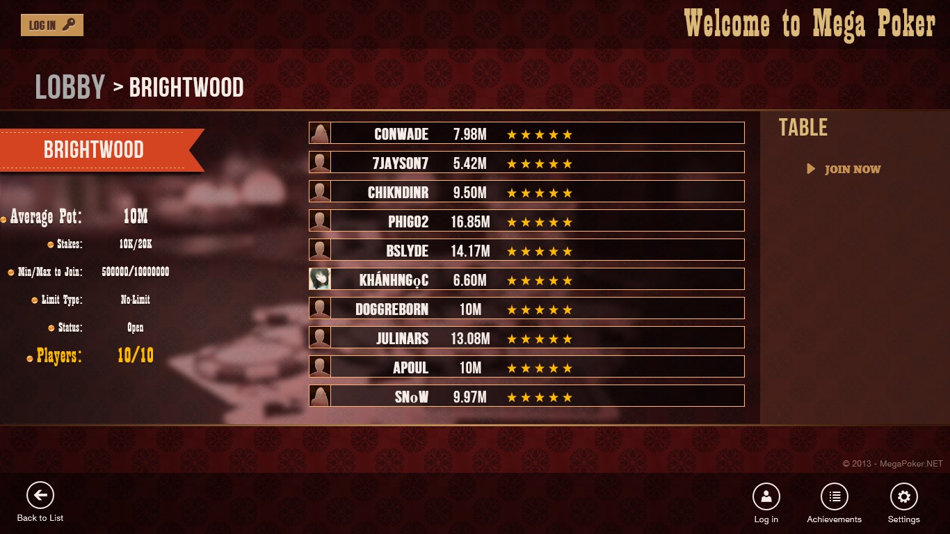 Mega poker texas hold