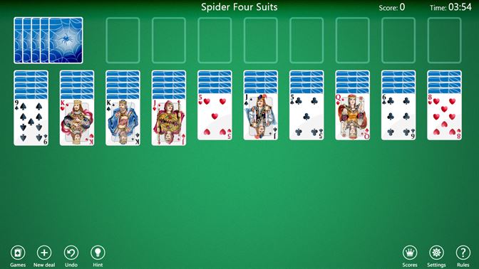 classic windows spider solitaire download