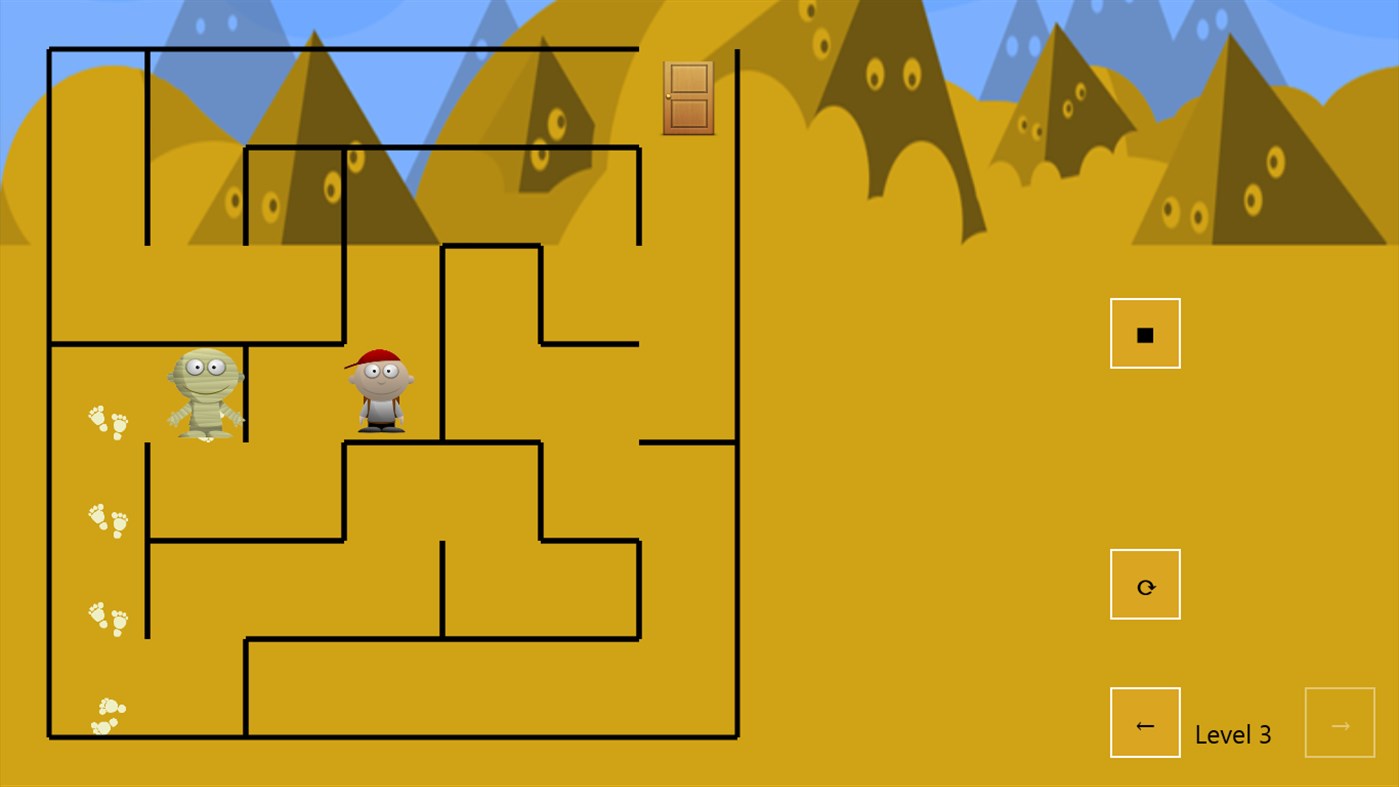 #1. Pyramid Escape (run for the mummy) (Windows) By: Rudie Ekkelenkamp