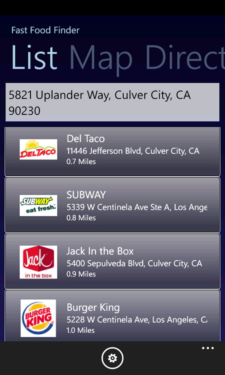 Fast Food Finder screenshot