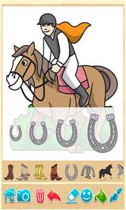 Coloring book : horses coloring pages screenshot 4