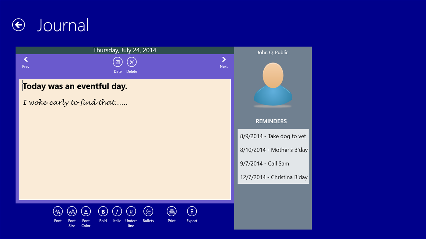 #3. My Personal Journal (Windows) 게시자: Stembridge