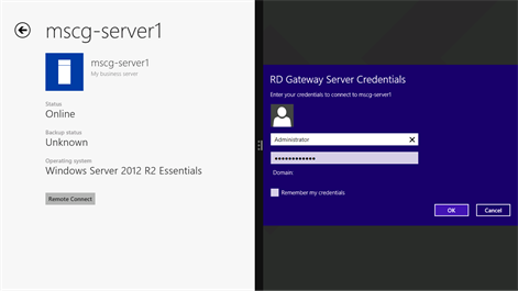 Screenshot: Remote Connection