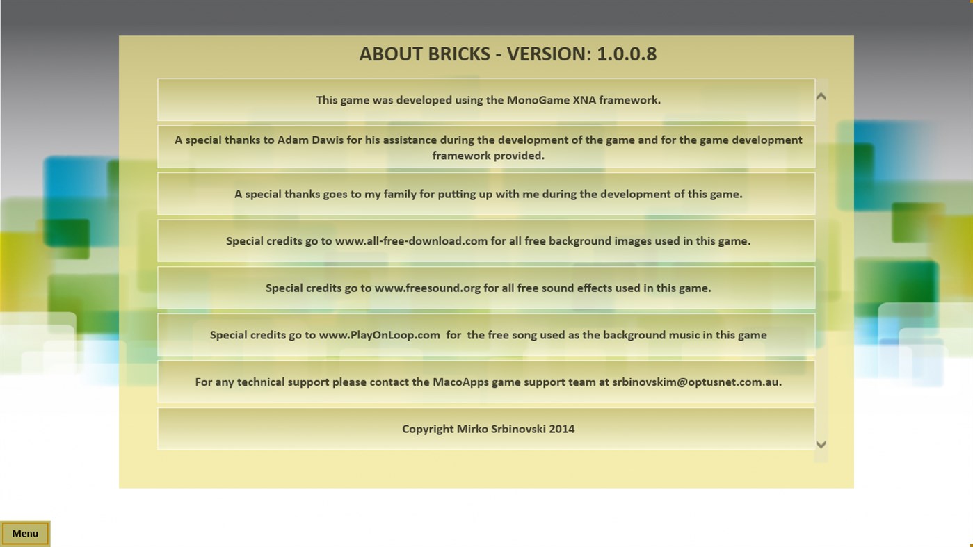 #3. Bricks (Windows) Podle: MasoApps
