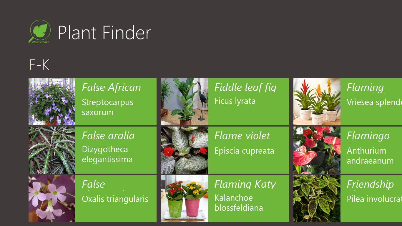 Stein's plant finder