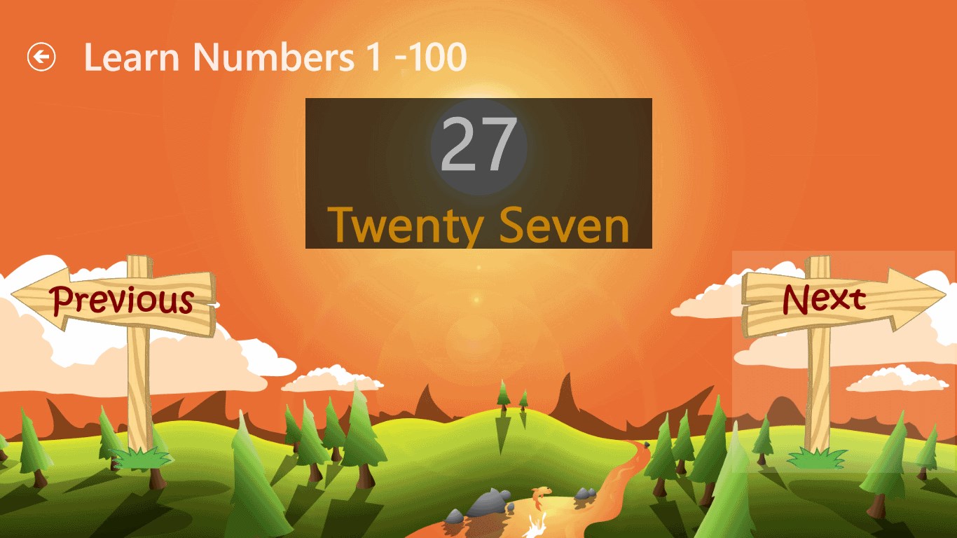 Sound numbers. Learn number from one to hundred 1 - 100 in English endless numbers.