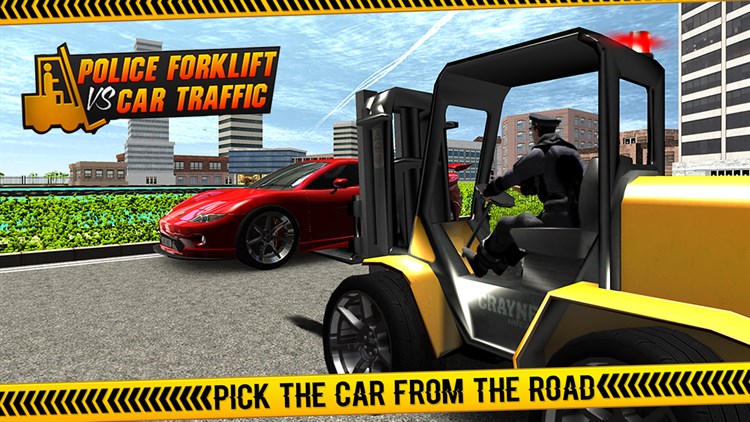Police Forklift vs Car Traffic - Roads No Parking - PC - (Windows)