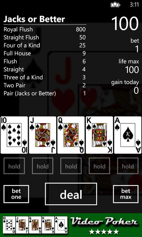 Video Poker . Screenshots 1