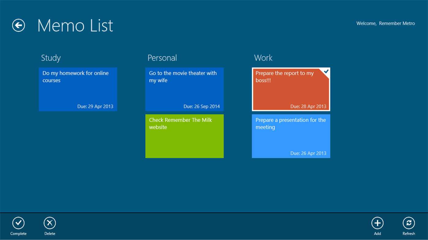 #1. Memo List (Windows) Door: Uladzimir Makarau