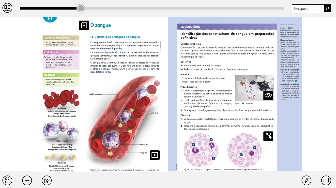 Páginas do livro com remissão para recursos em contexto