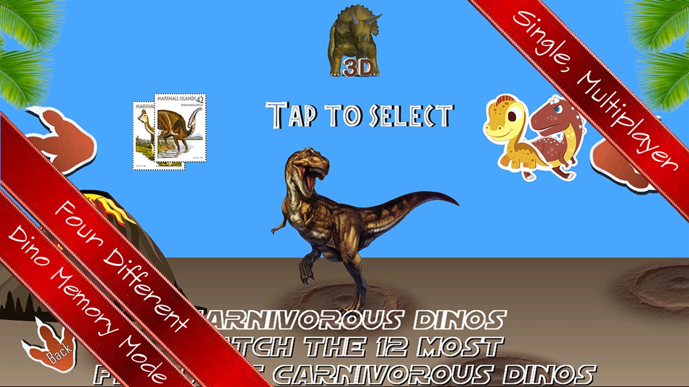 #1. Dinosaur Memory Game for kids (Windows) Bởi: The Interactive Studio