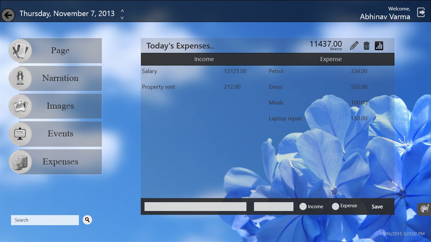 #5. Digital Diary Pro (Windows) 由: Abhinav Tipirisetty