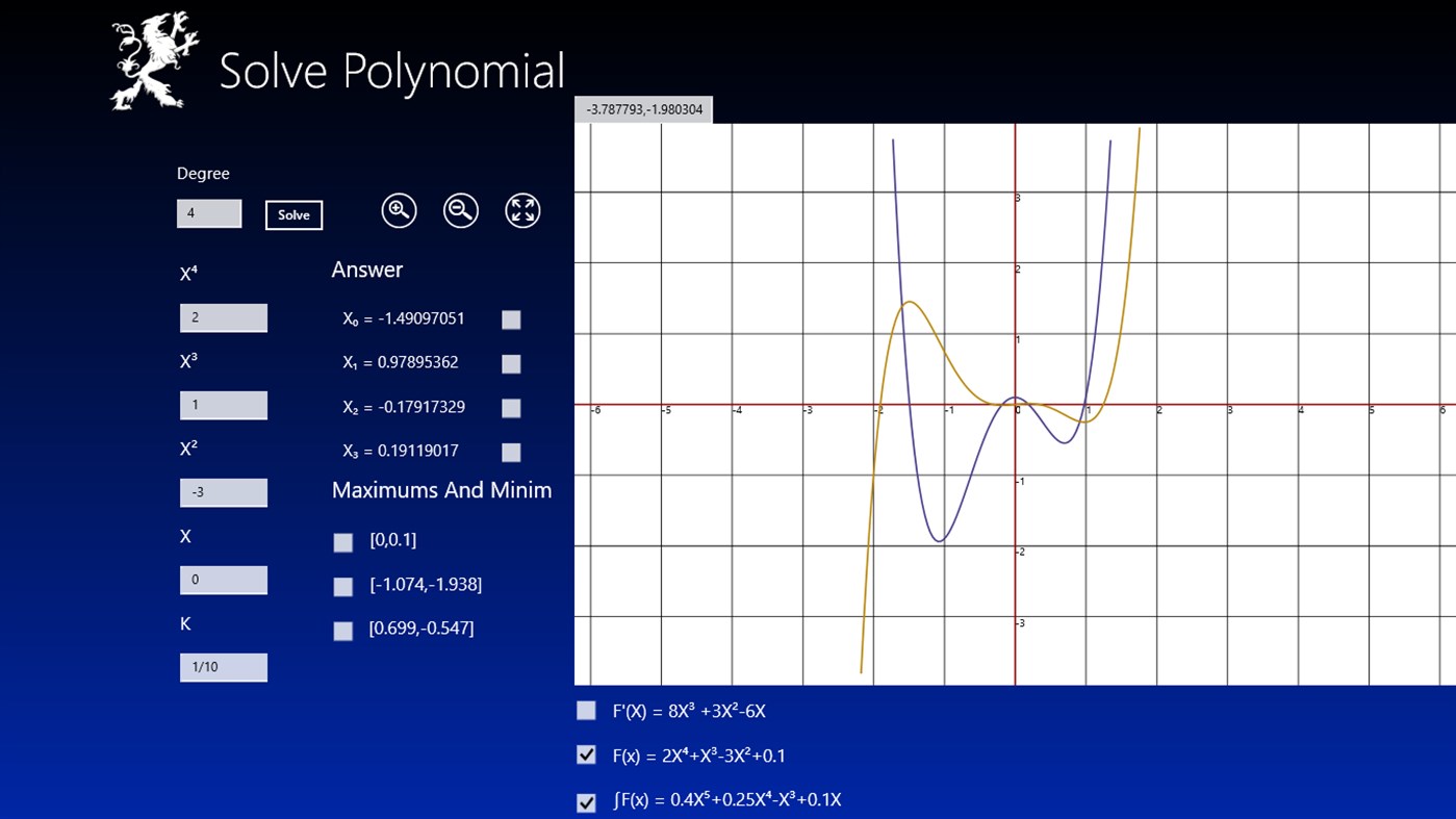 #6. Solve Polynomial Equation (Windows) Podle: Cesar Berard