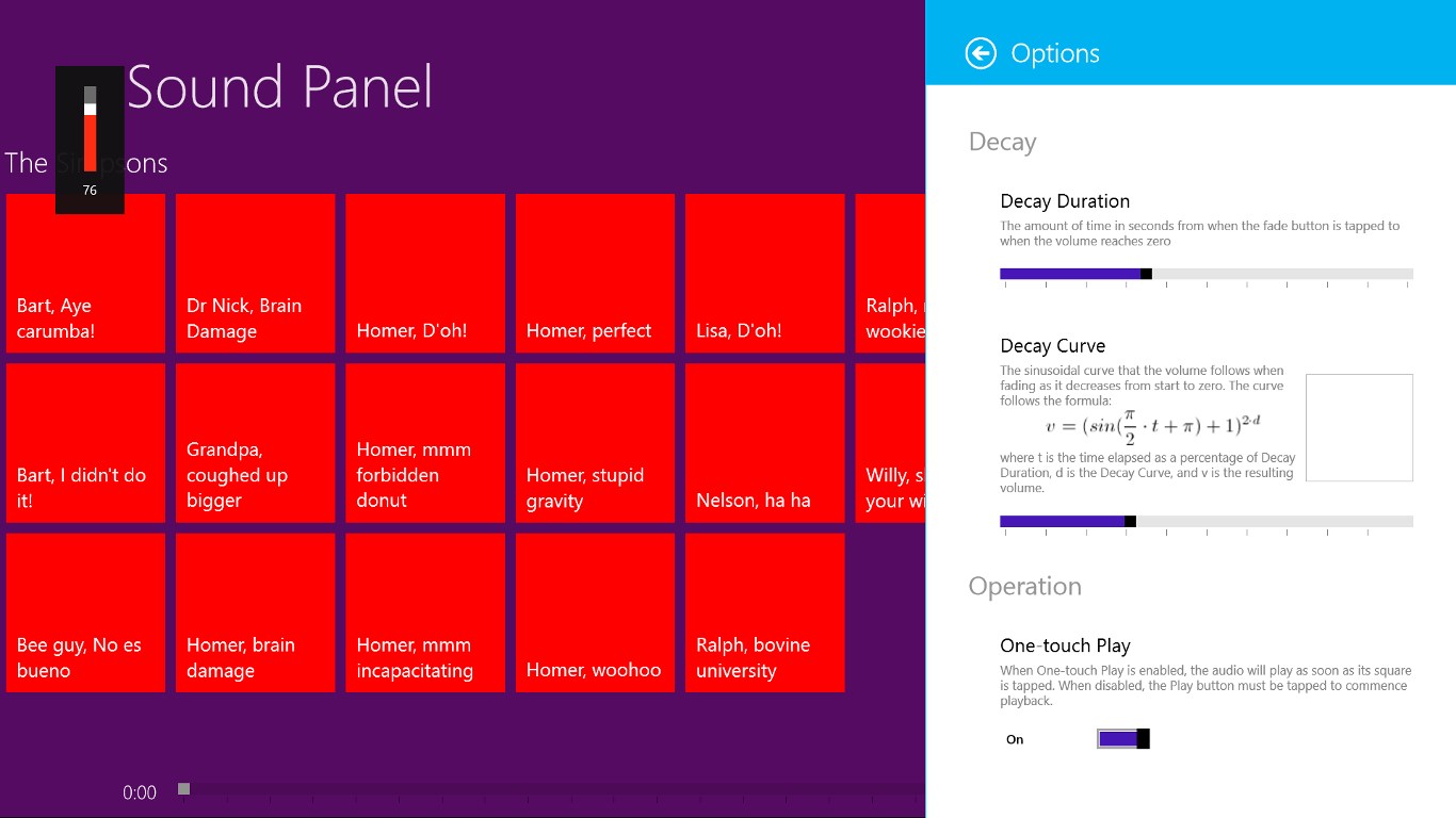 Live Event Sound & Music Panel screenshot
