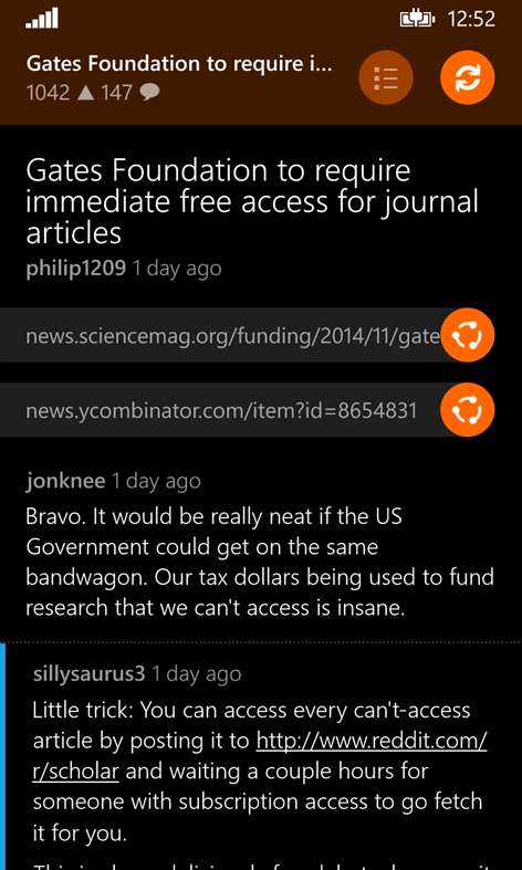 Hacky News Screenshots 2