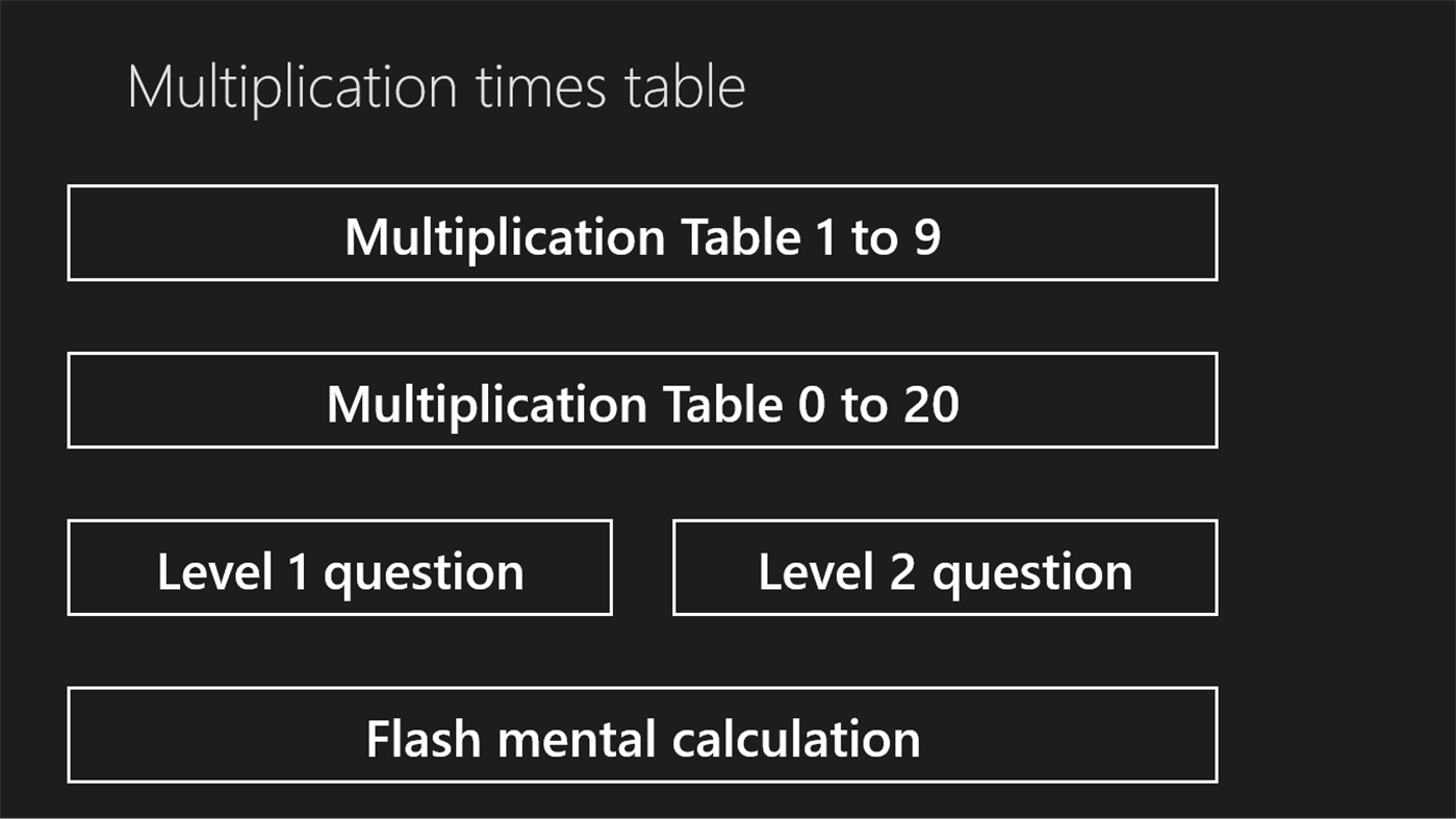 #1. Multiplication times table (Windows) De: CryEarth