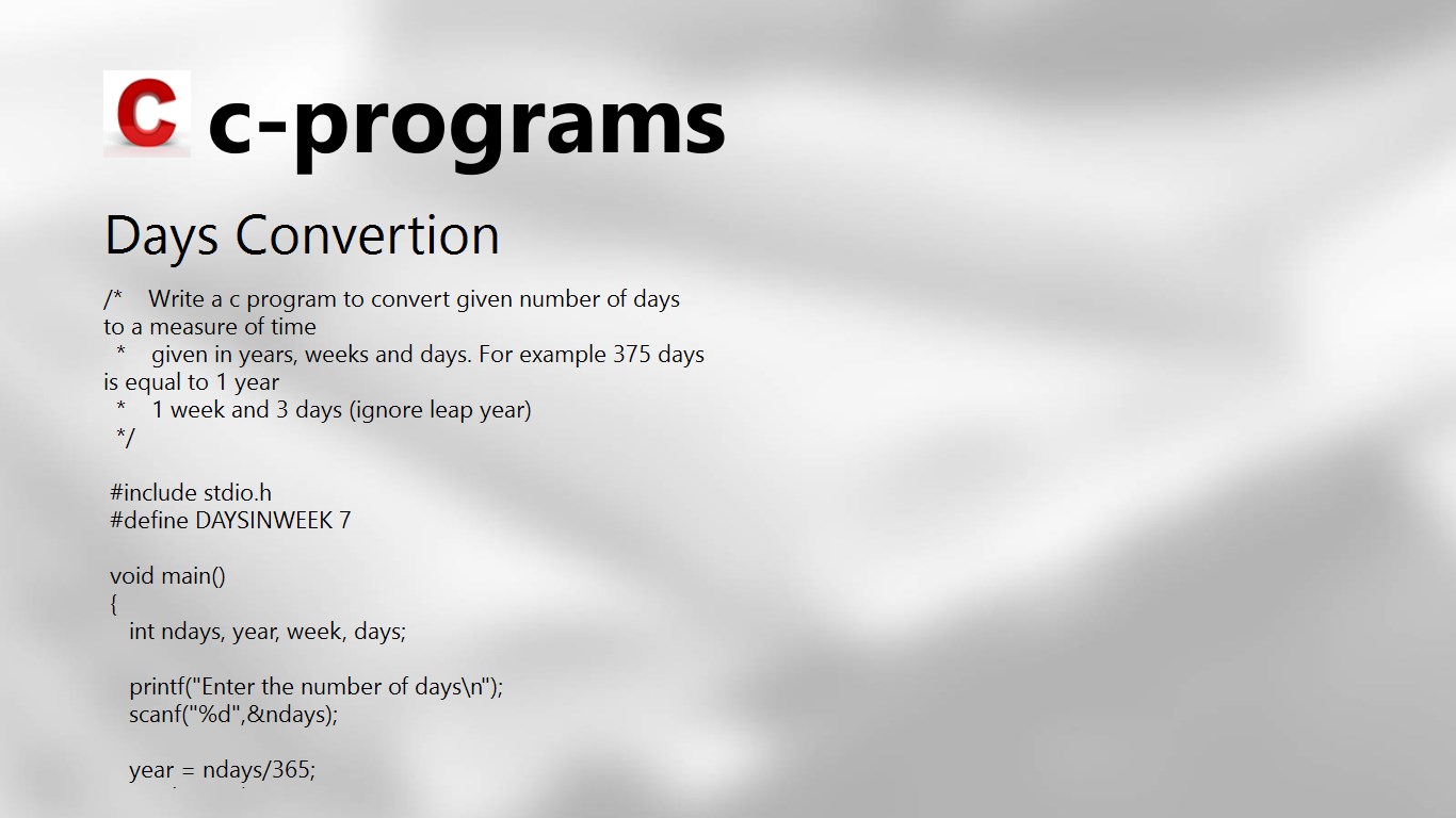 c-programs screenshot