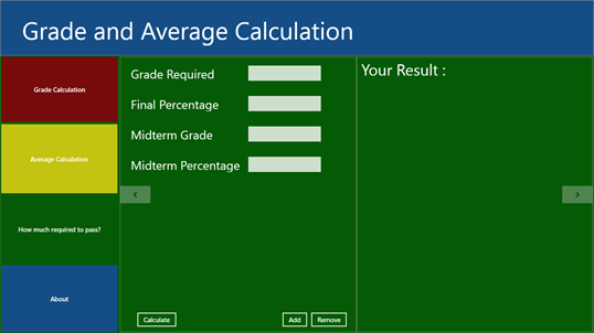 Grade and Average (GPA) Calculation screenshot 3