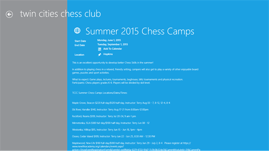 Twin Cities Chess Club screenshot 5