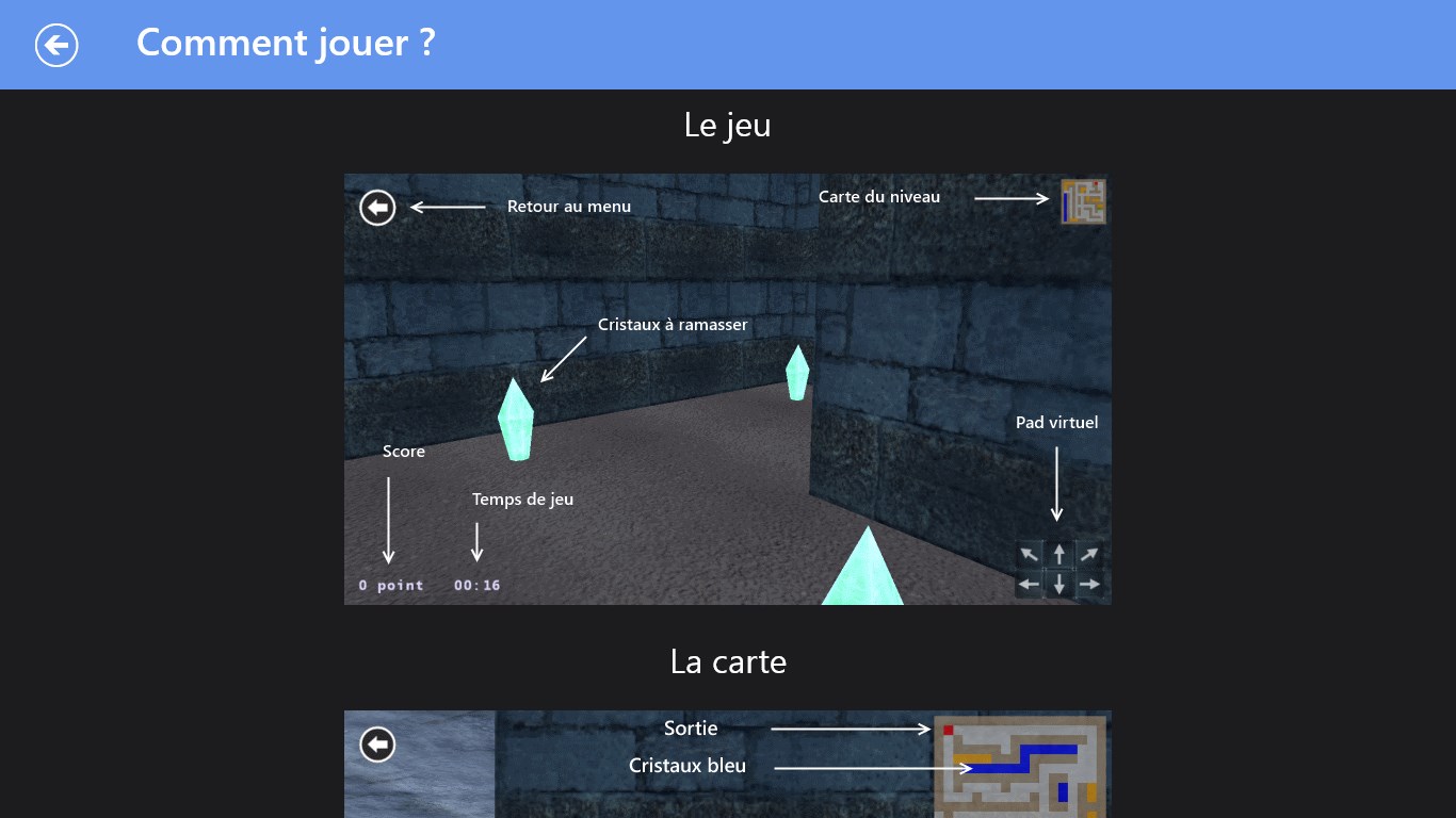 Un menu explicatif vous apprendra les bases du jeu