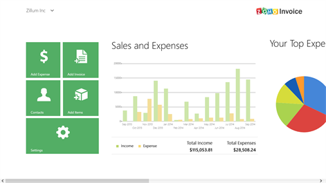 Zoho Invoice Screenshots 1