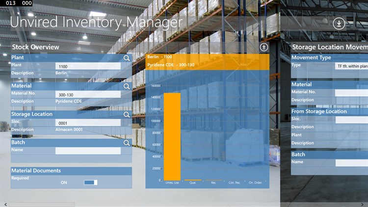 Unvired Inventory Manager for SAP - PC - (Windows)