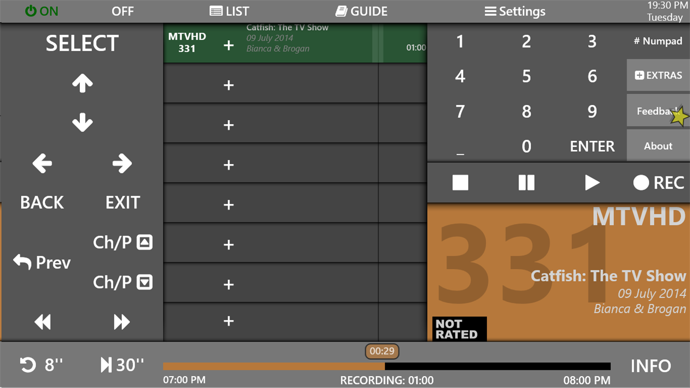 #3. DIRECTV Remote (Windows) Podle: Cheero