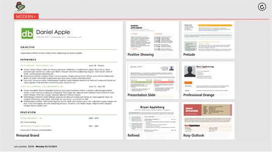 Resume Templates screenshot 1