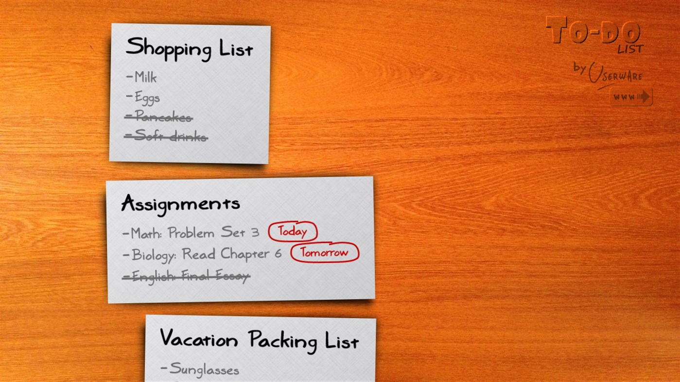 #1. To-Do List (Windows) Bởi: Userware