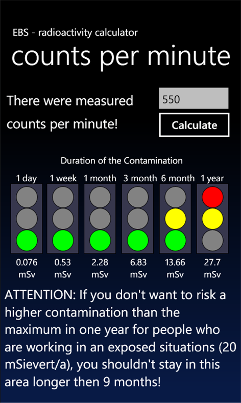 Radioactivity Calculator Screenshots 2