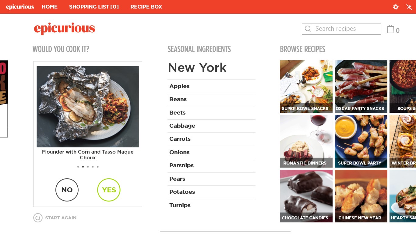 Epicurious for Windows 10