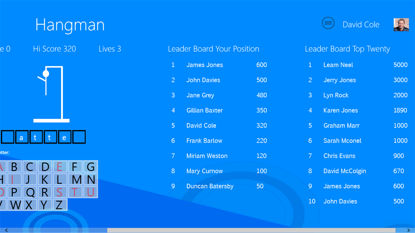 #1. Adeve Hangman (Windows) Podle: Adeve Interactive
