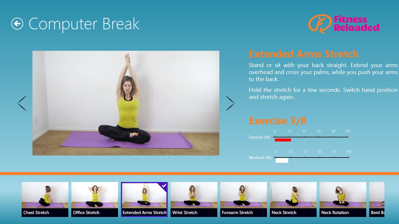 Stretching Exercises — неофициальное приложение в Microsoft Store