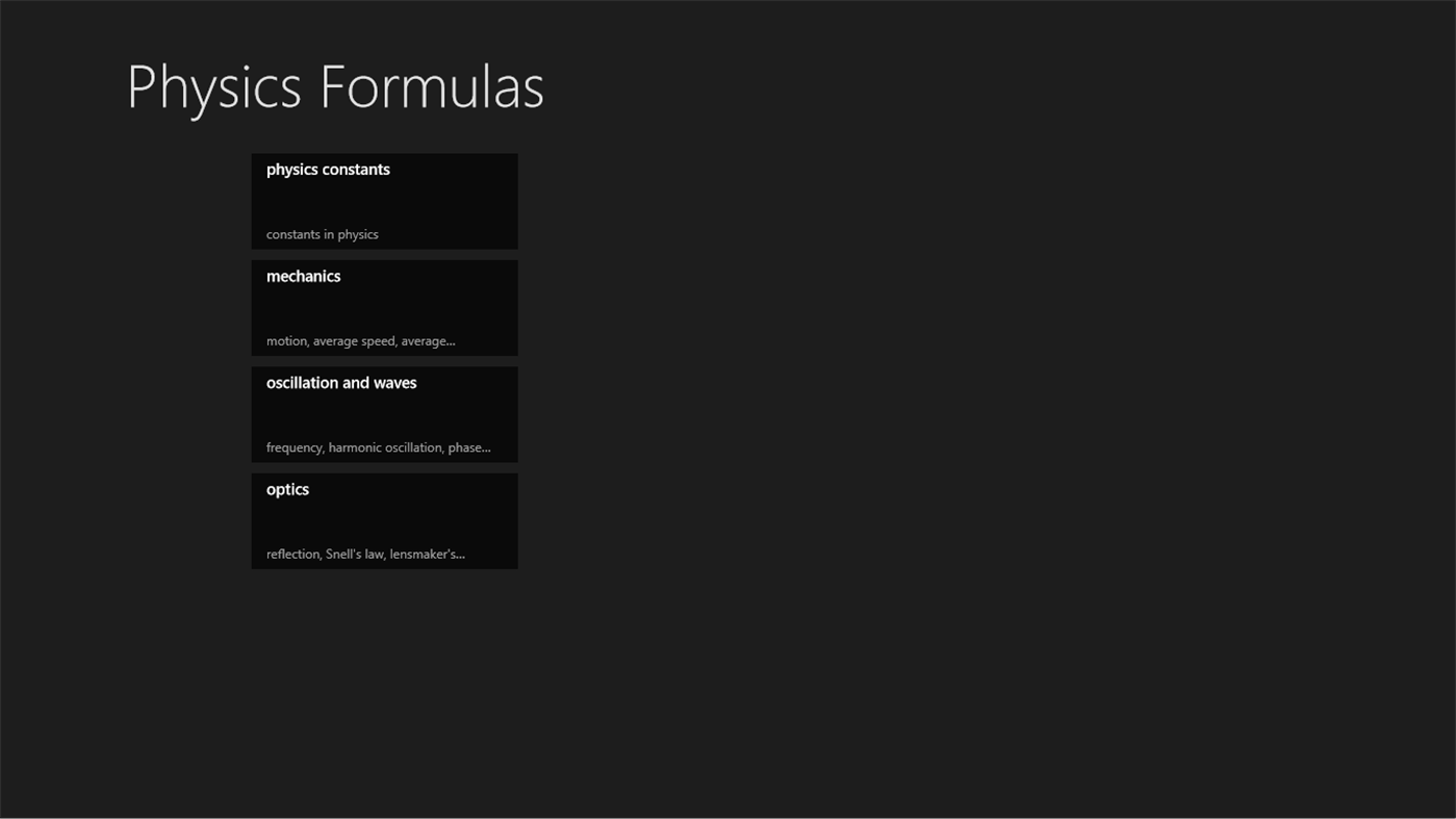 #1. Physics Formulas (Windows) Podle: Maarten van Duren