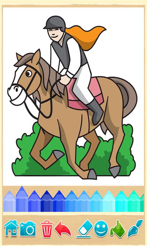 Coloring book : horses coloring pages Screenshots 2