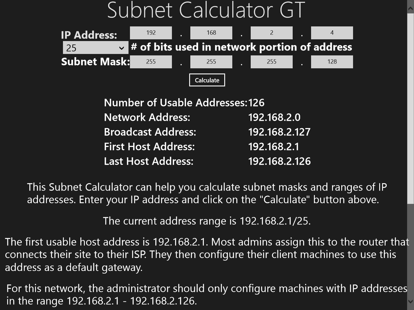 Get Subnet Calculator Gt Microsoft Store