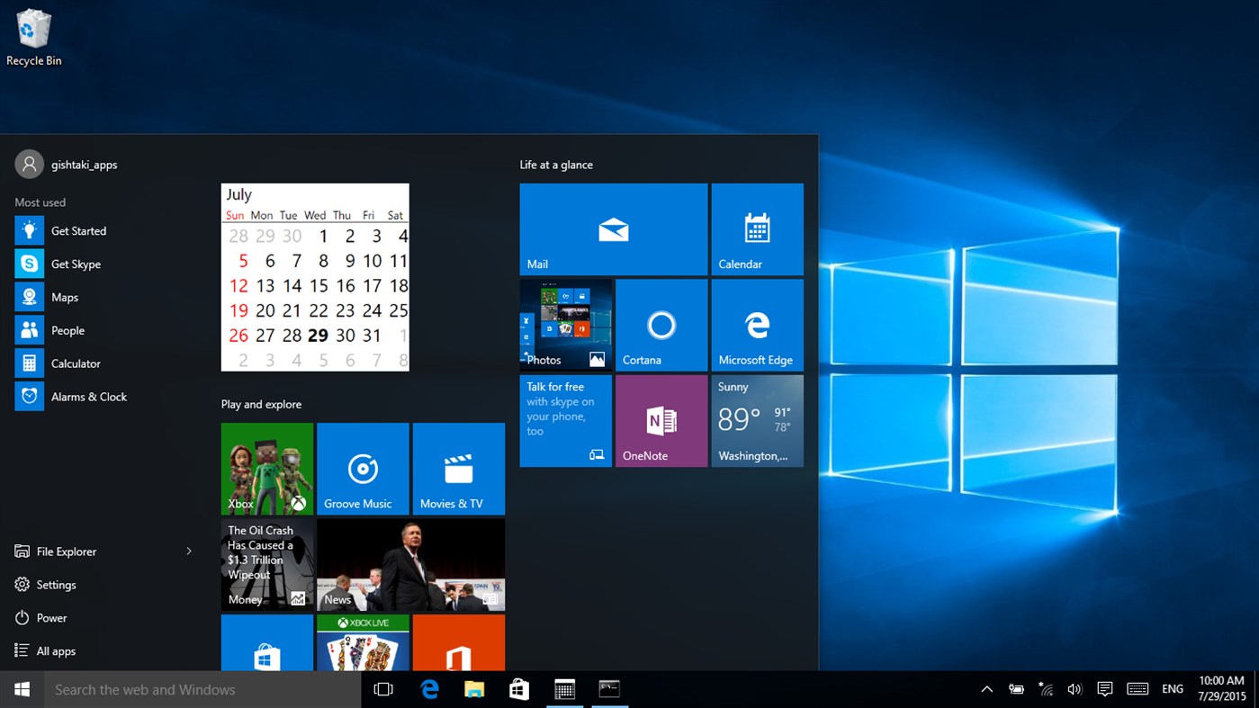 #5. Calendar Live Tile (Windows) Ved: gishtaki