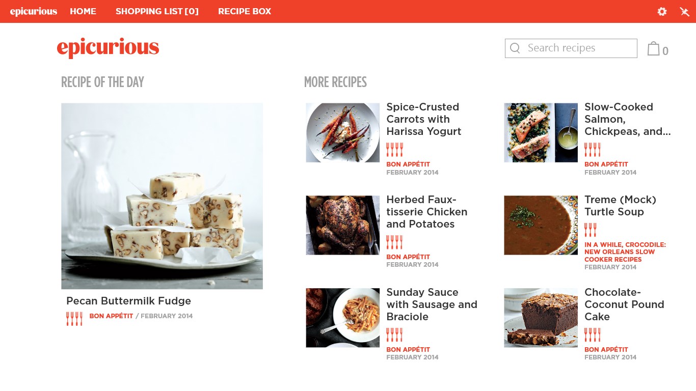 Epicurious for Windows 10