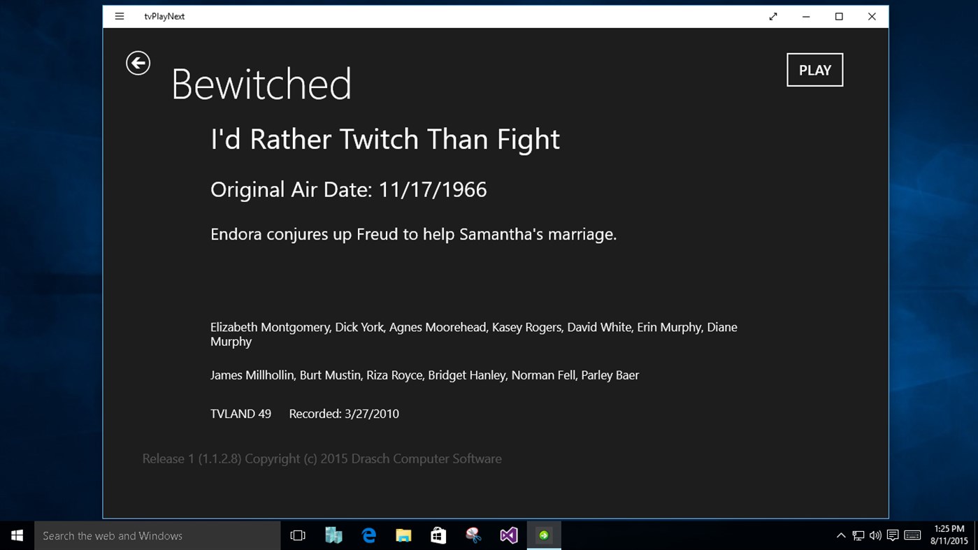 #3. tvPlayNext (Windows) By: Drasch Computer Software