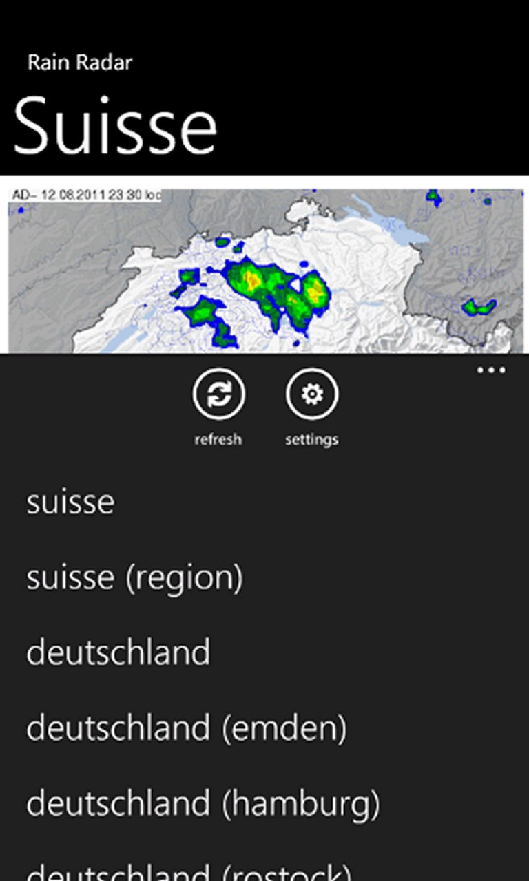 Captura 2 Rain Radar windows