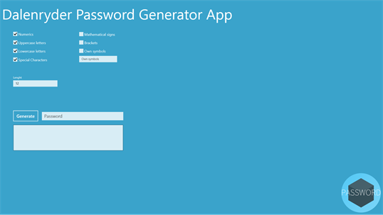 Dalenryder Password Generator screenshot 1