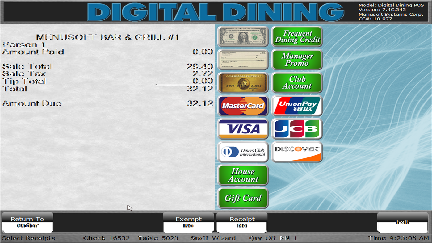 #6. Digital Dining Go Mobile (Windows) بواسطة: Menusoft Systems Corporation