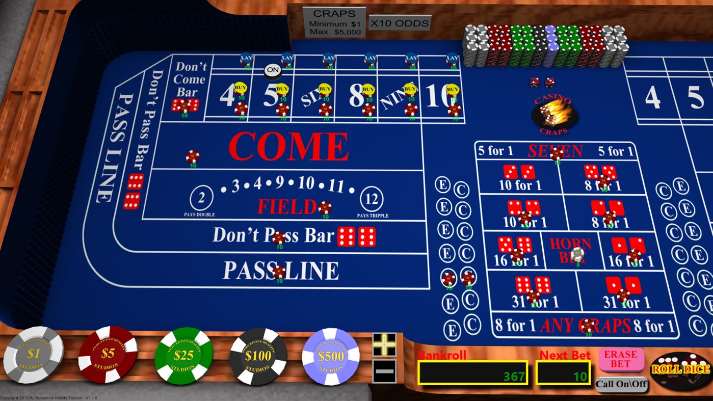 #5. Casino Craps (Windows) By: Perceptive Reality Studios